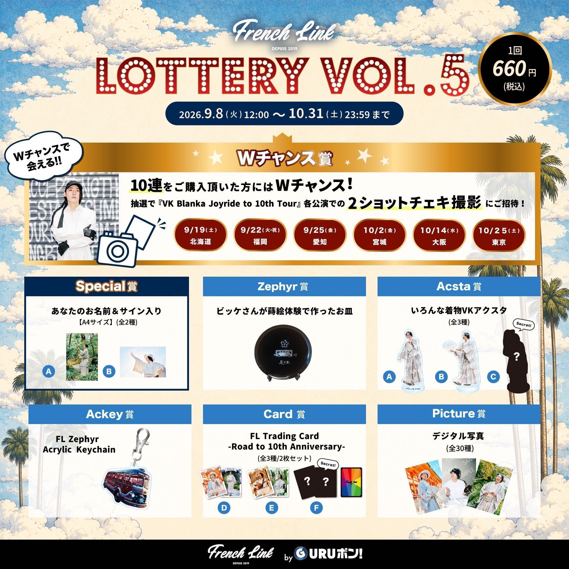 French Link限定オンラインガチャ「GURUポン！」＜French Link Lottery
